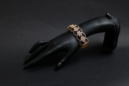 Amara Noir Petal CZ Luxury Kada