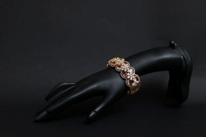 Rosélune Blush Crystal Statement Kada