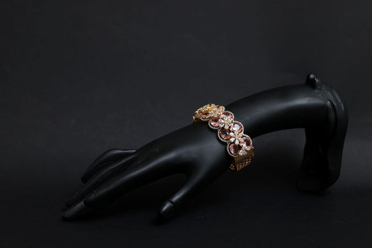 Rosélune Blush Crystal Statement Kada