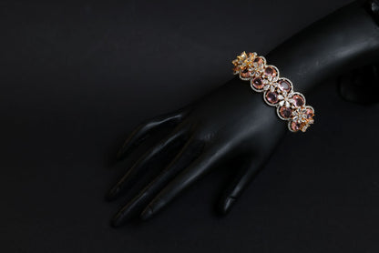 Rosélune Blush Crystal Statement Kada