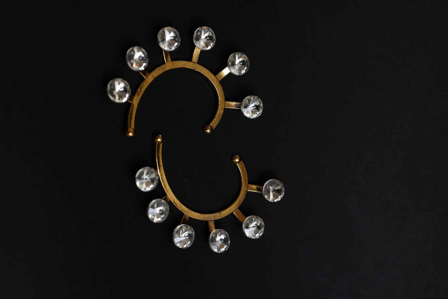 luna radiance crystal ear cuffs