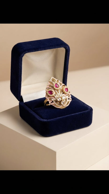 Peacock Bloom Heritage Statement Ring