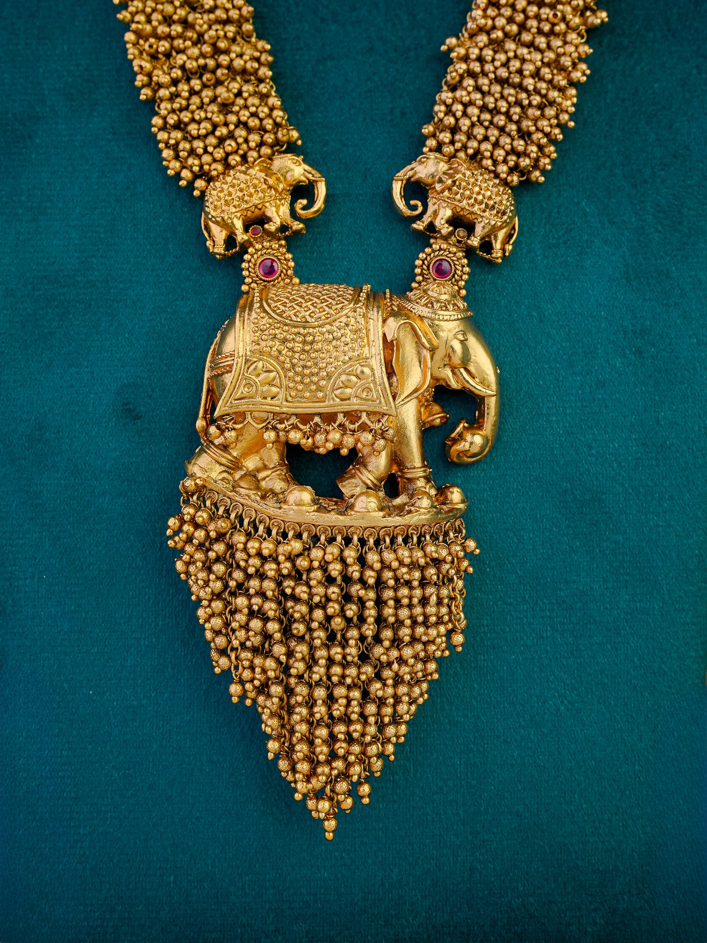 royal elephant heritage nakshi necklace set