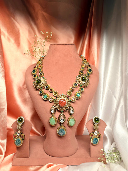 Ratna Sabhyasachi Multi-Stone Statement Necklace Set