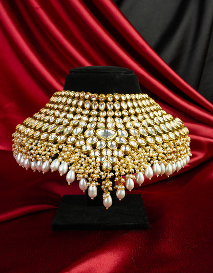 Royal Kundan Pearl Choker Suite