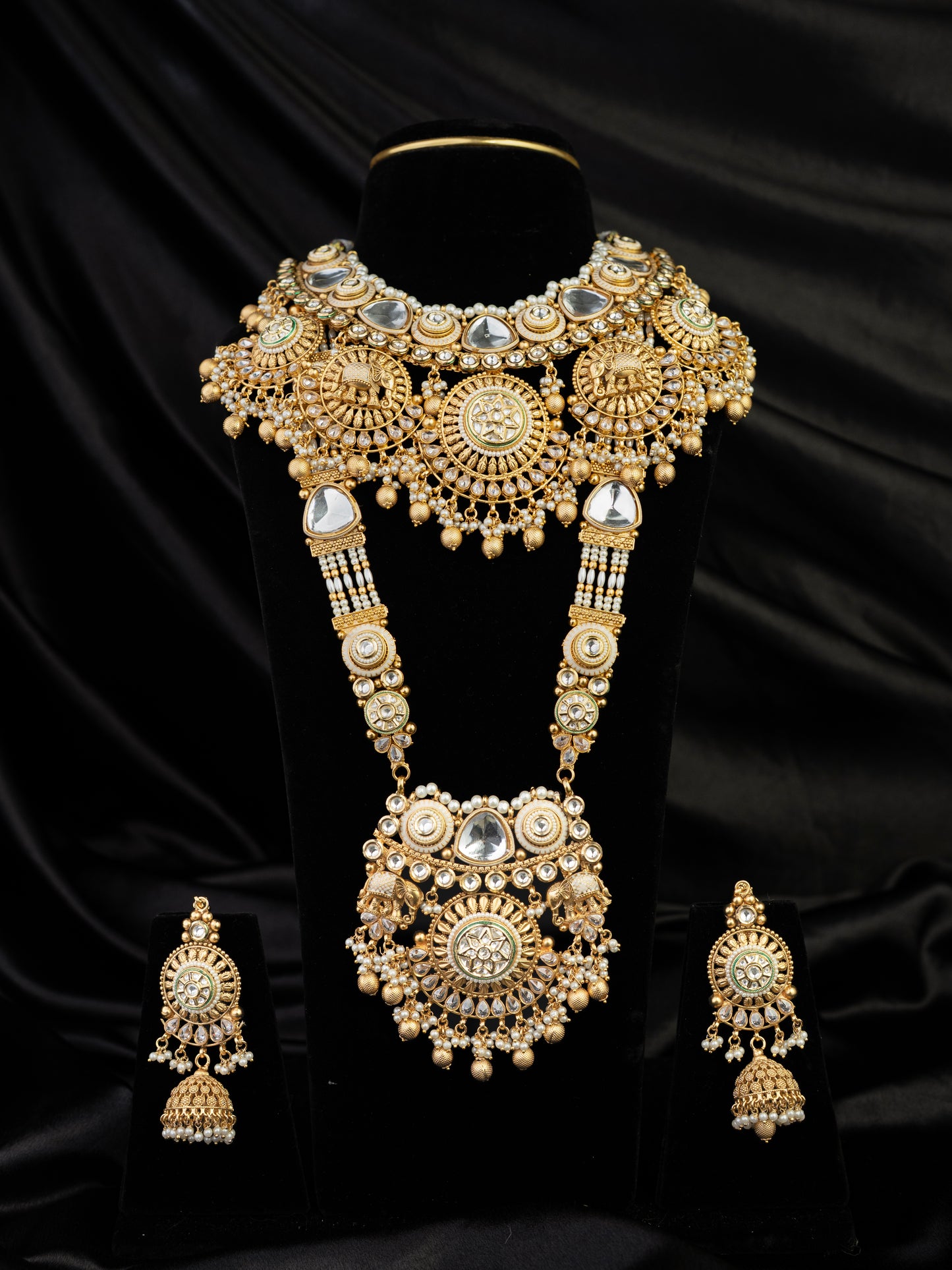 heritage elephante kundan bridal set