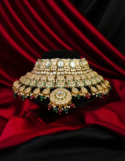 Aaradhya Gulmohar Bridal Choker Set