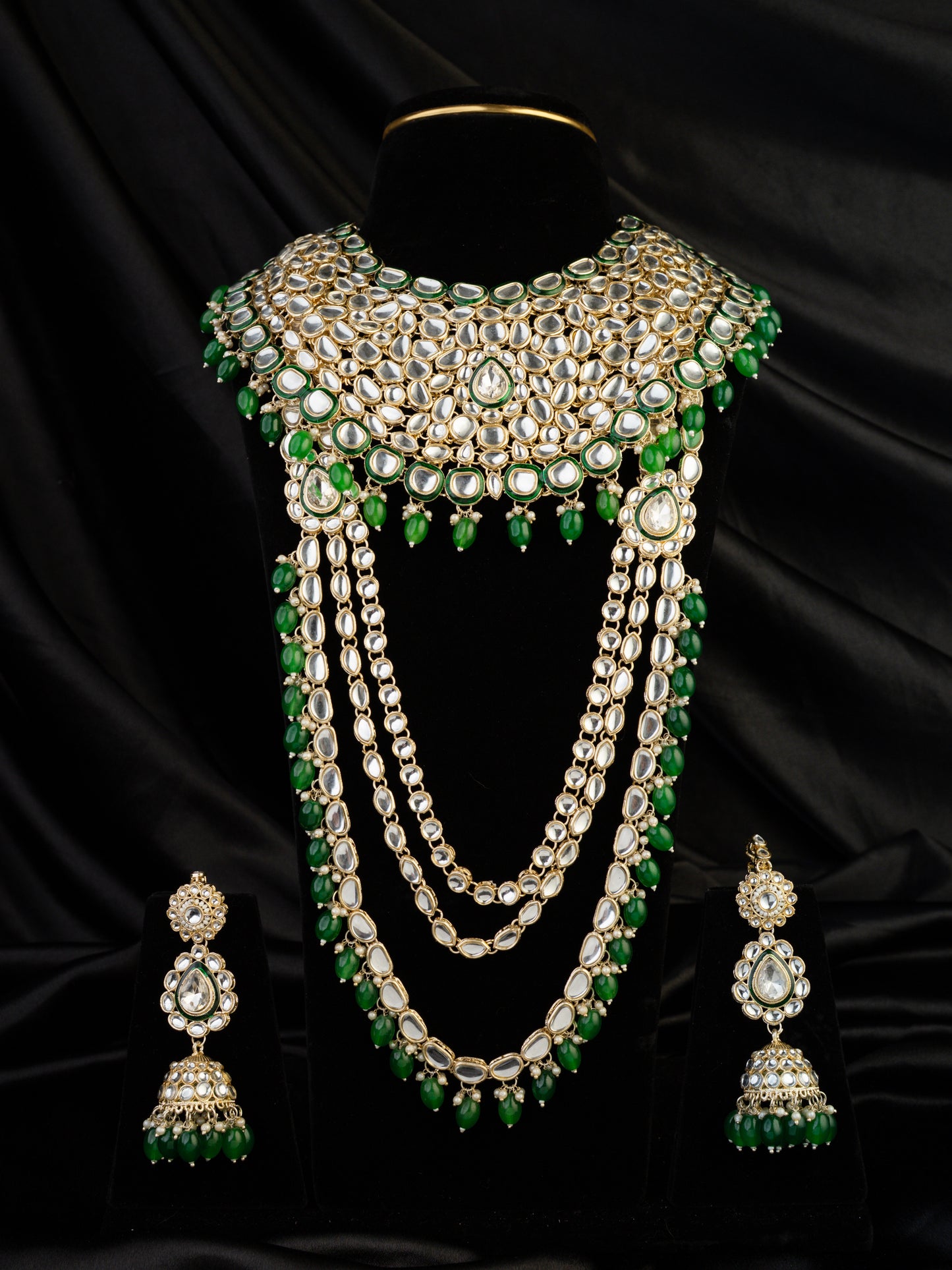 sitara-emerald kundan riwaayat bridal set