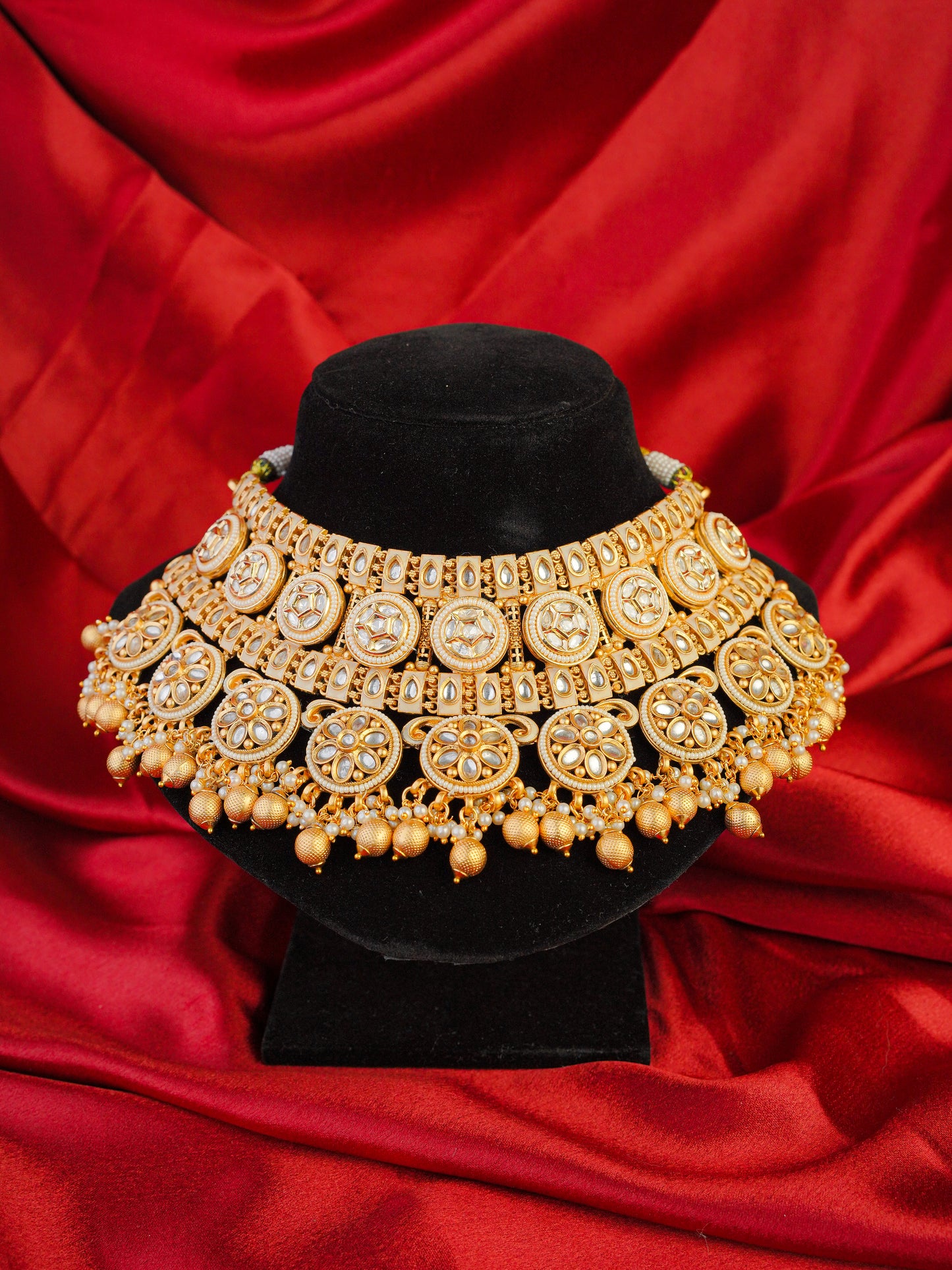 swarna kalash antique bridal choker set
