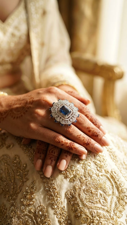 Sapphire Royale CZ Statement Ring