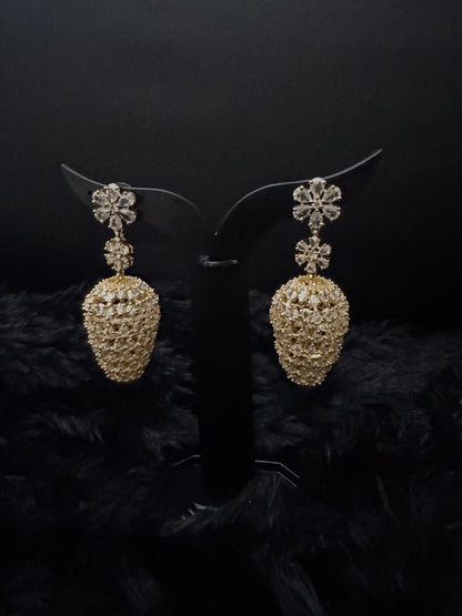 Aureline Gold Blossom Jhumka Drops