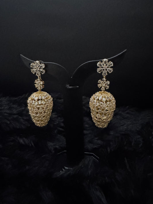 Aureline Gold Blossom Jhumka Drops