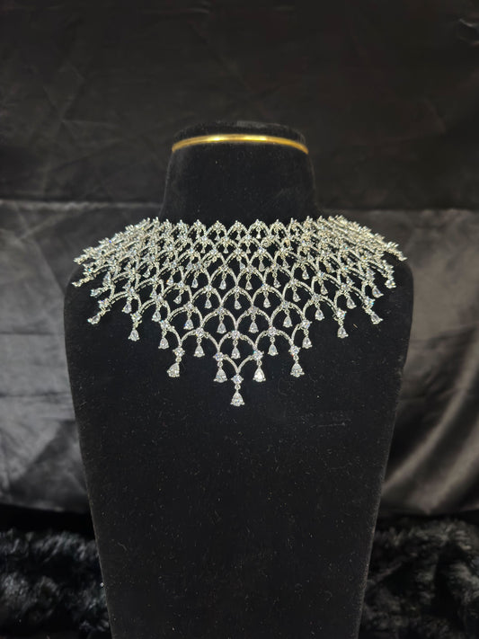Elegant Bridal Diamond Choker Necklace