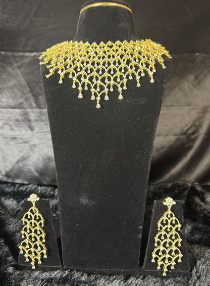 Elegant Bridal Gold Choker Necklace