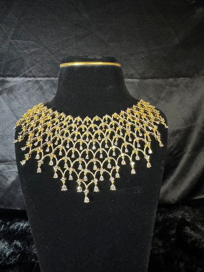 Elegant Bridal Gold Choker Necklace