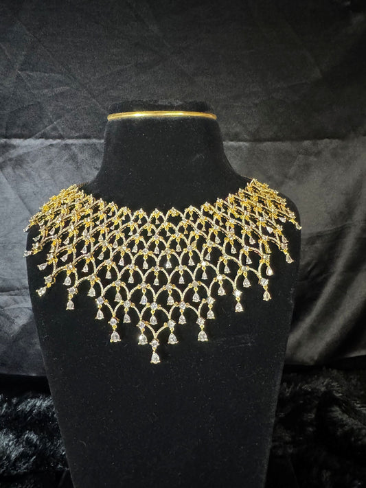 Elegant Bridal Gold Choker Necklace