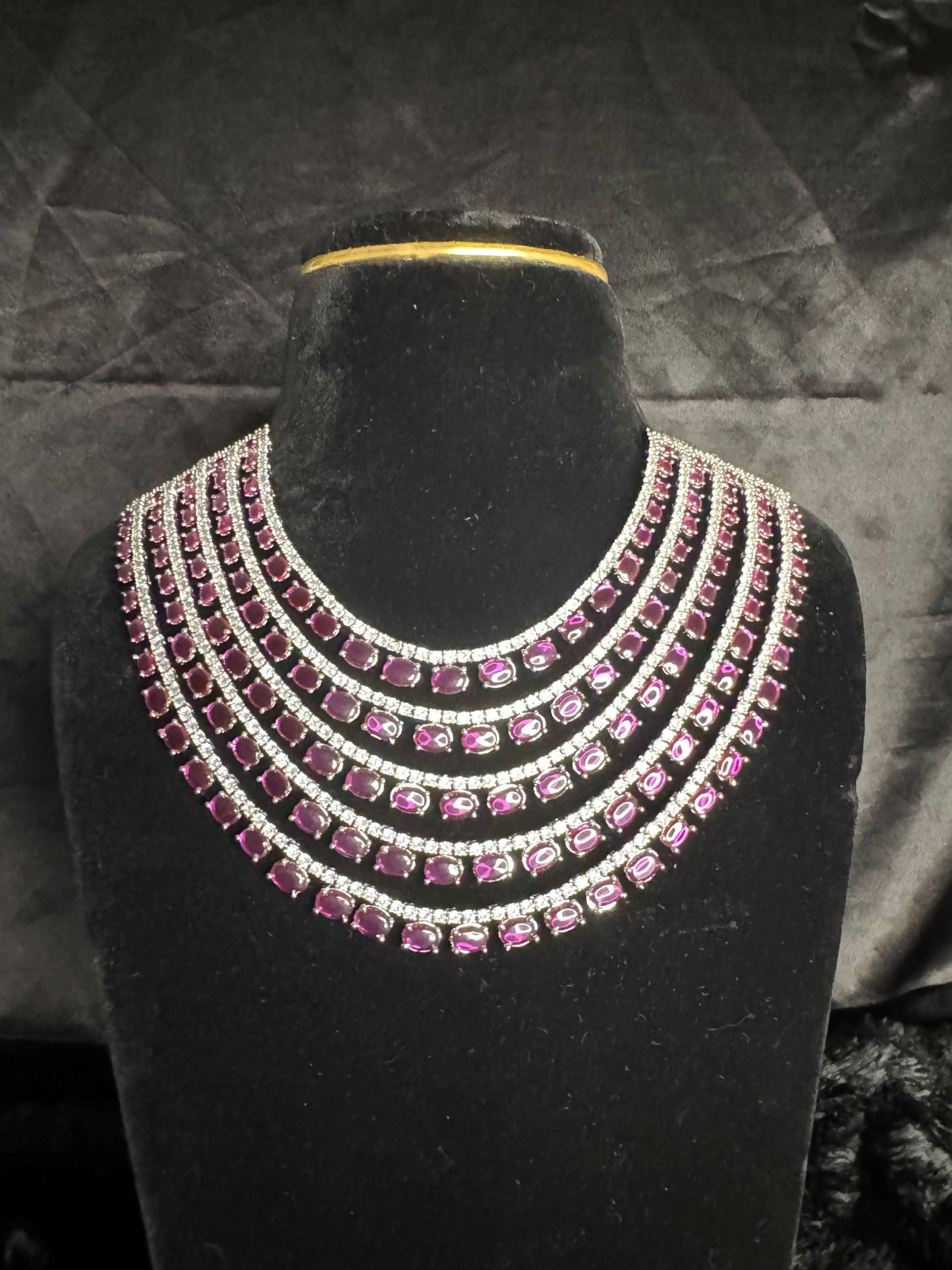 crystal crown diamond necklace