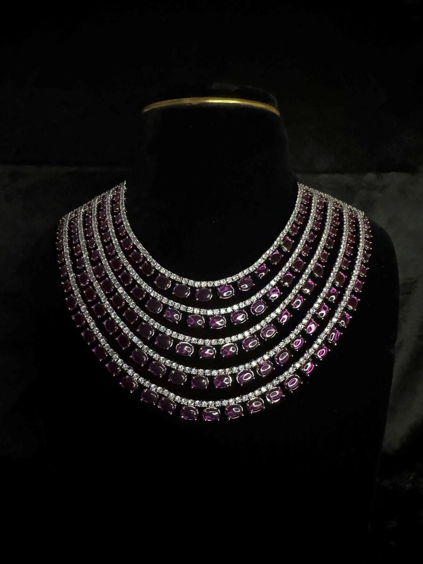 crystal crown diamond necklace