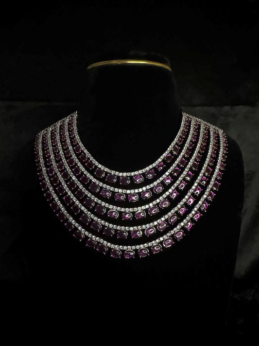 Crystal Crown Diamond Necklace