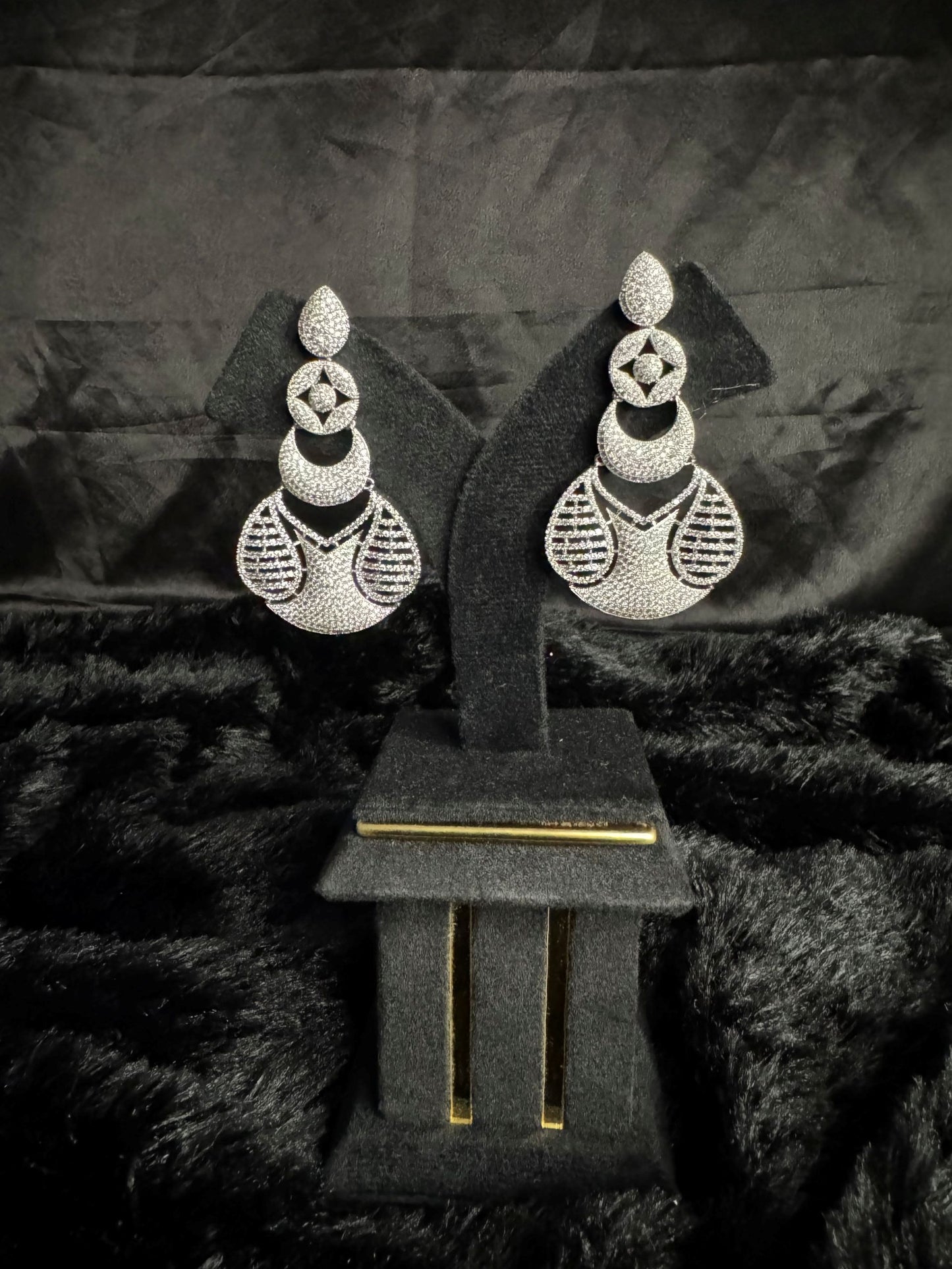 diamond glam earrings