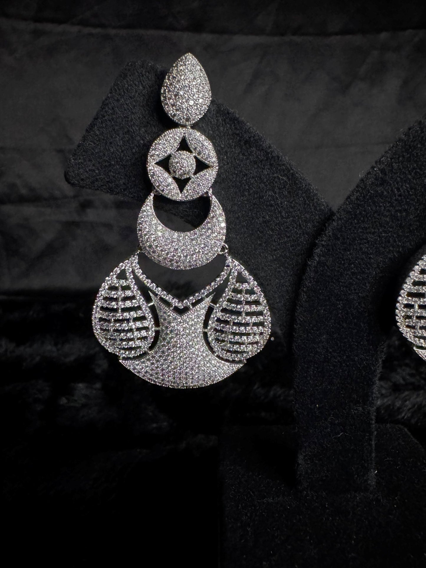 diamond glam earrings