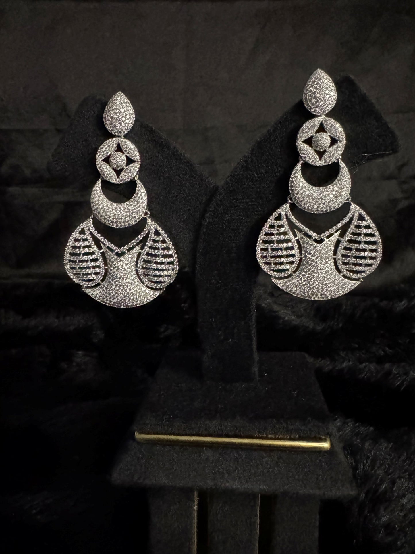 diamond glam earrings