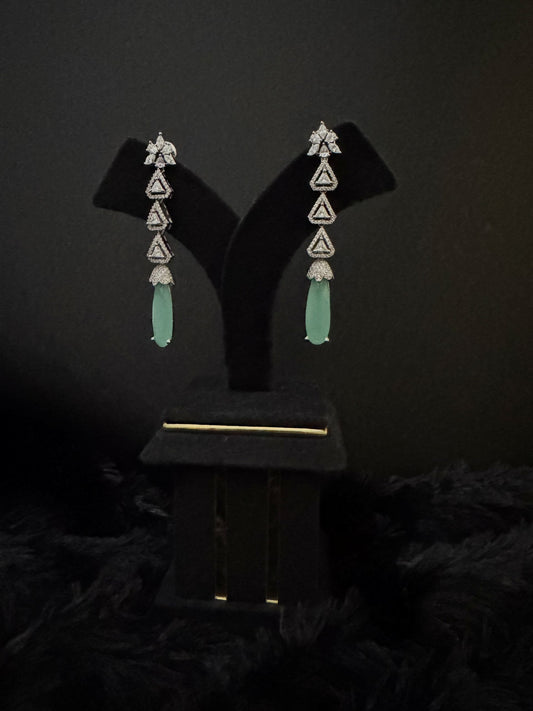 Emerald Glow Drop Earrings