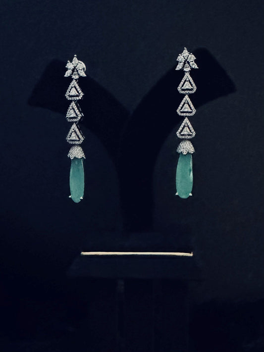 Emerald Glow Drop Earrings