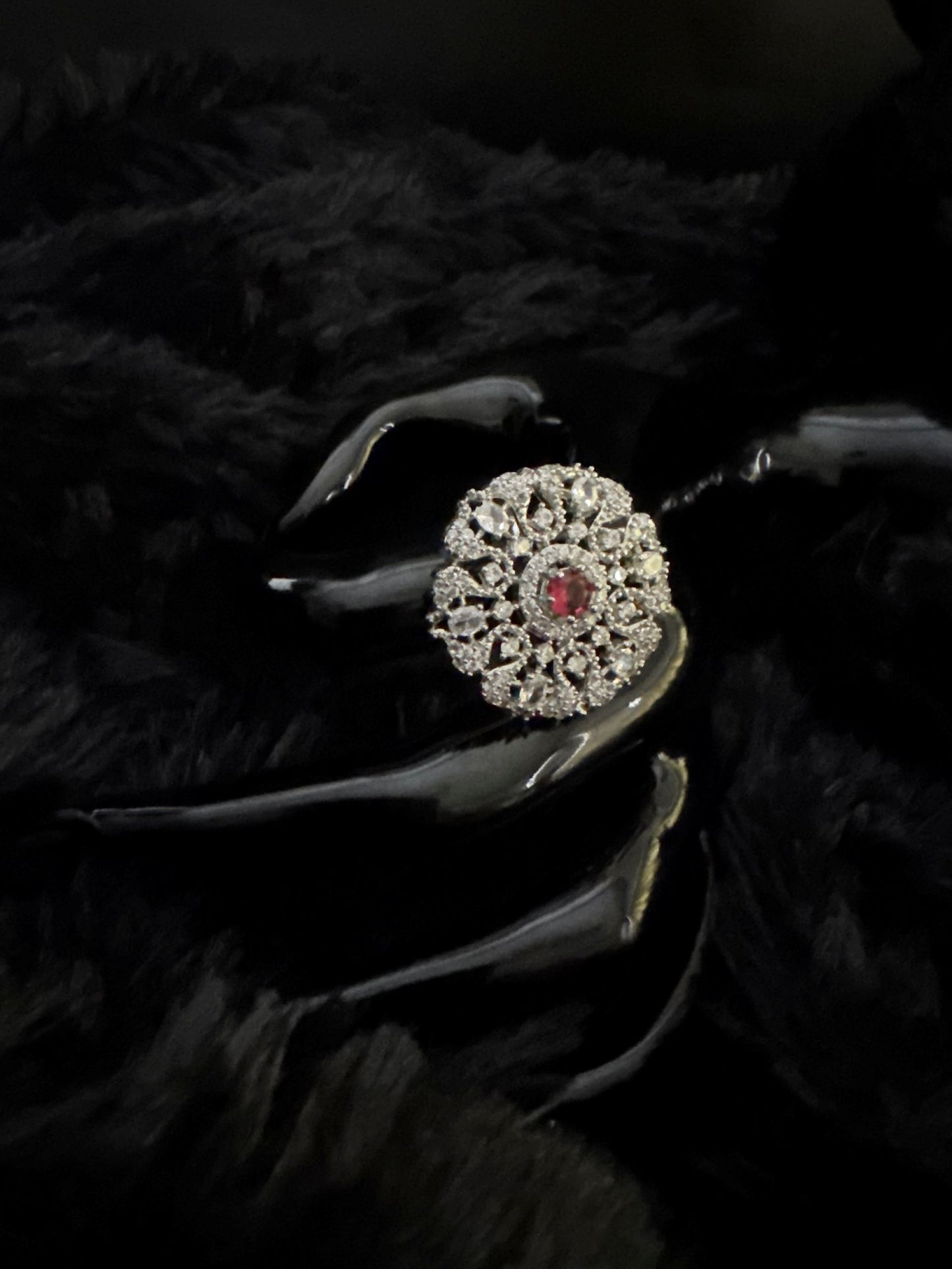 crystal whisper stone ring