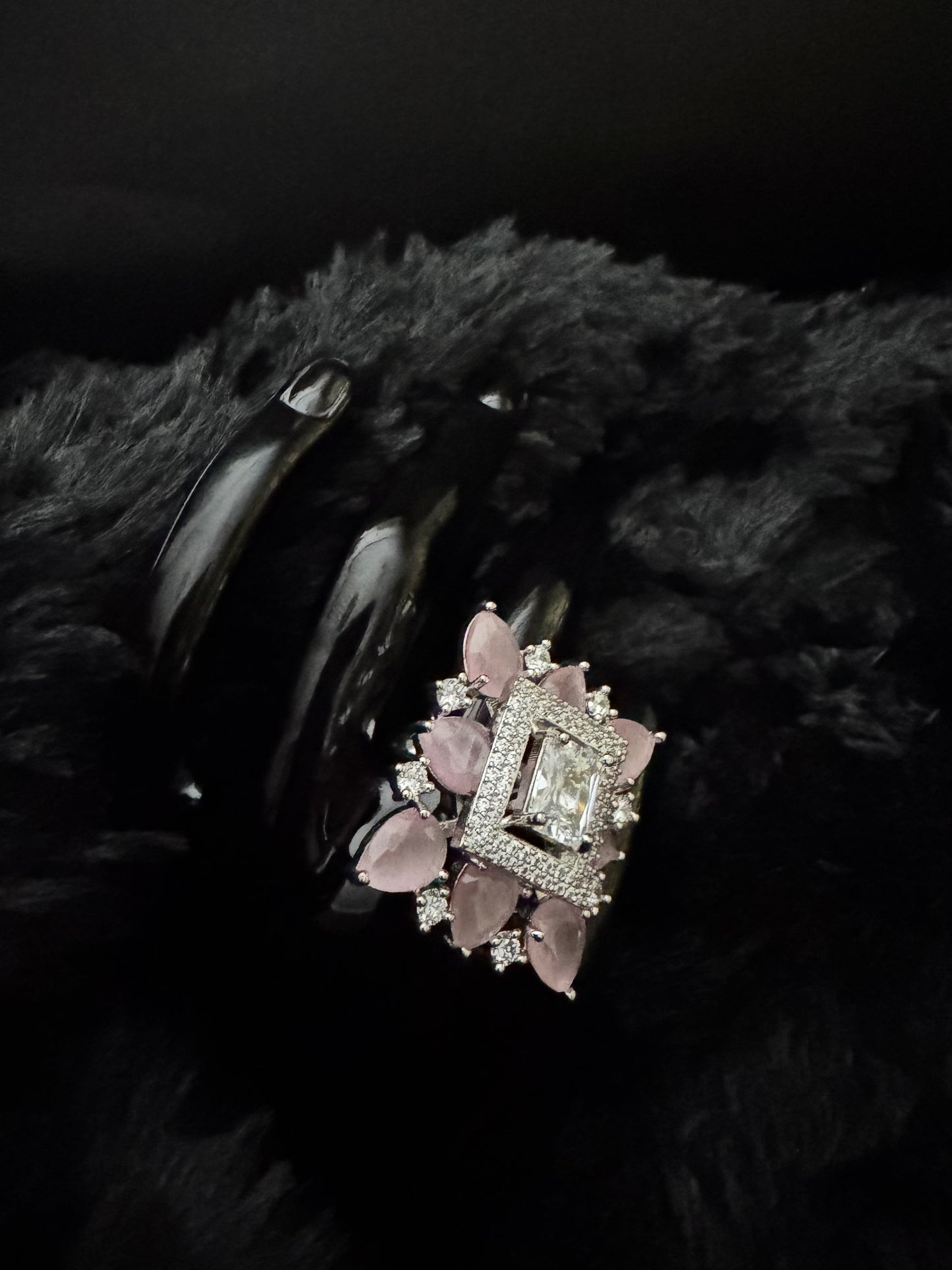 blush radiance regal cocktail ring