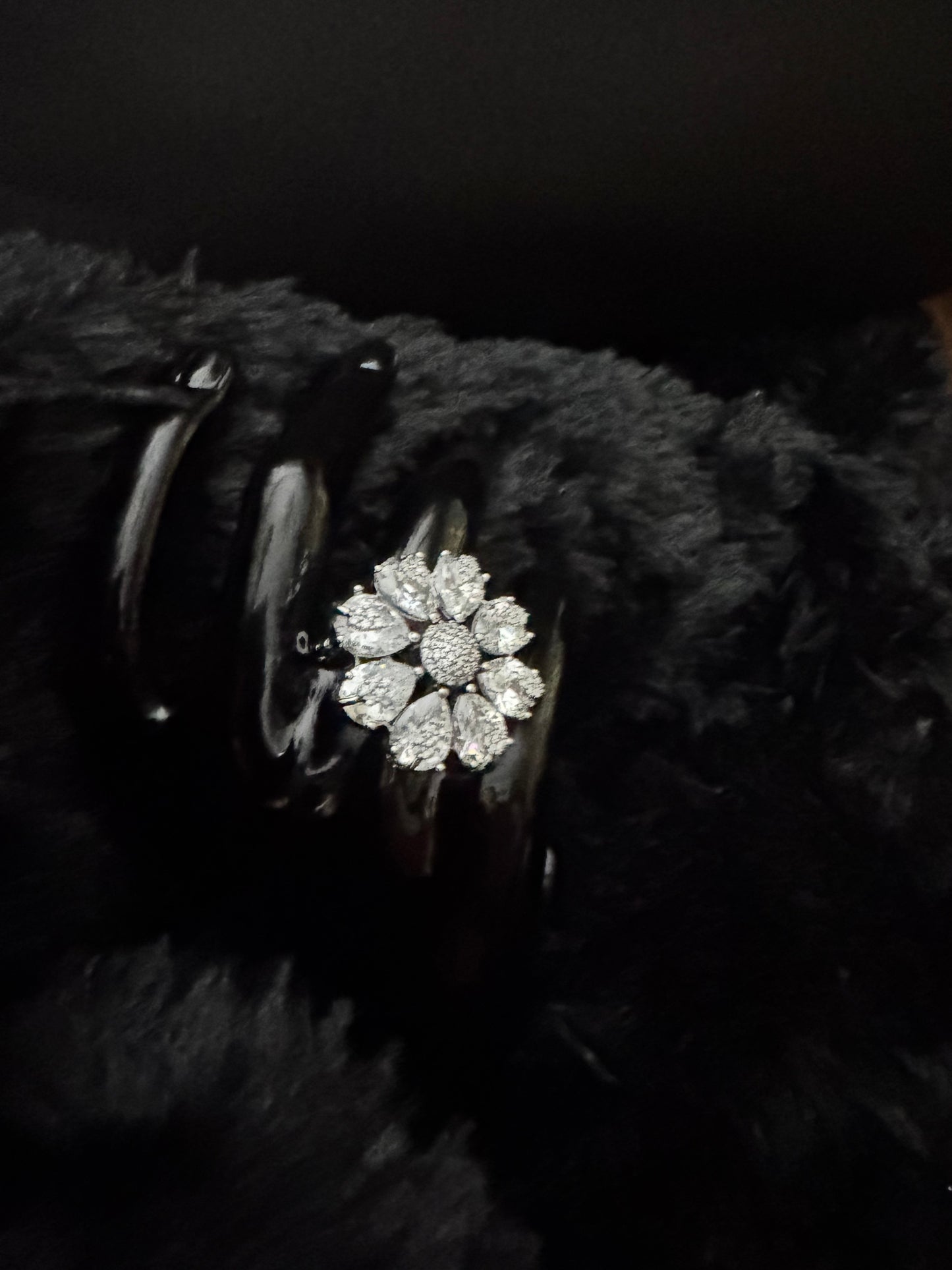 regal radiance floral statement ring