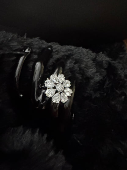 Regal Radiance Floral Statement Ring