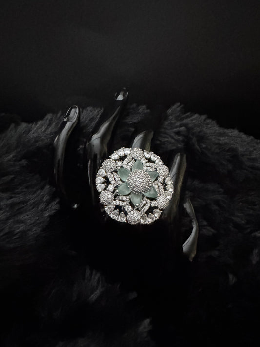 Emerald Blossom Royale Ring