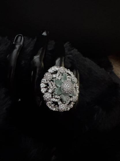Emerald Blossom Royale Ring