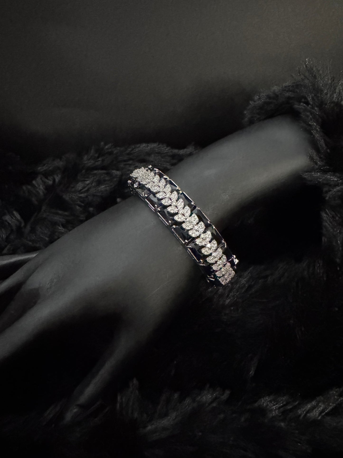 midnight elegance dual-band cz bracelet