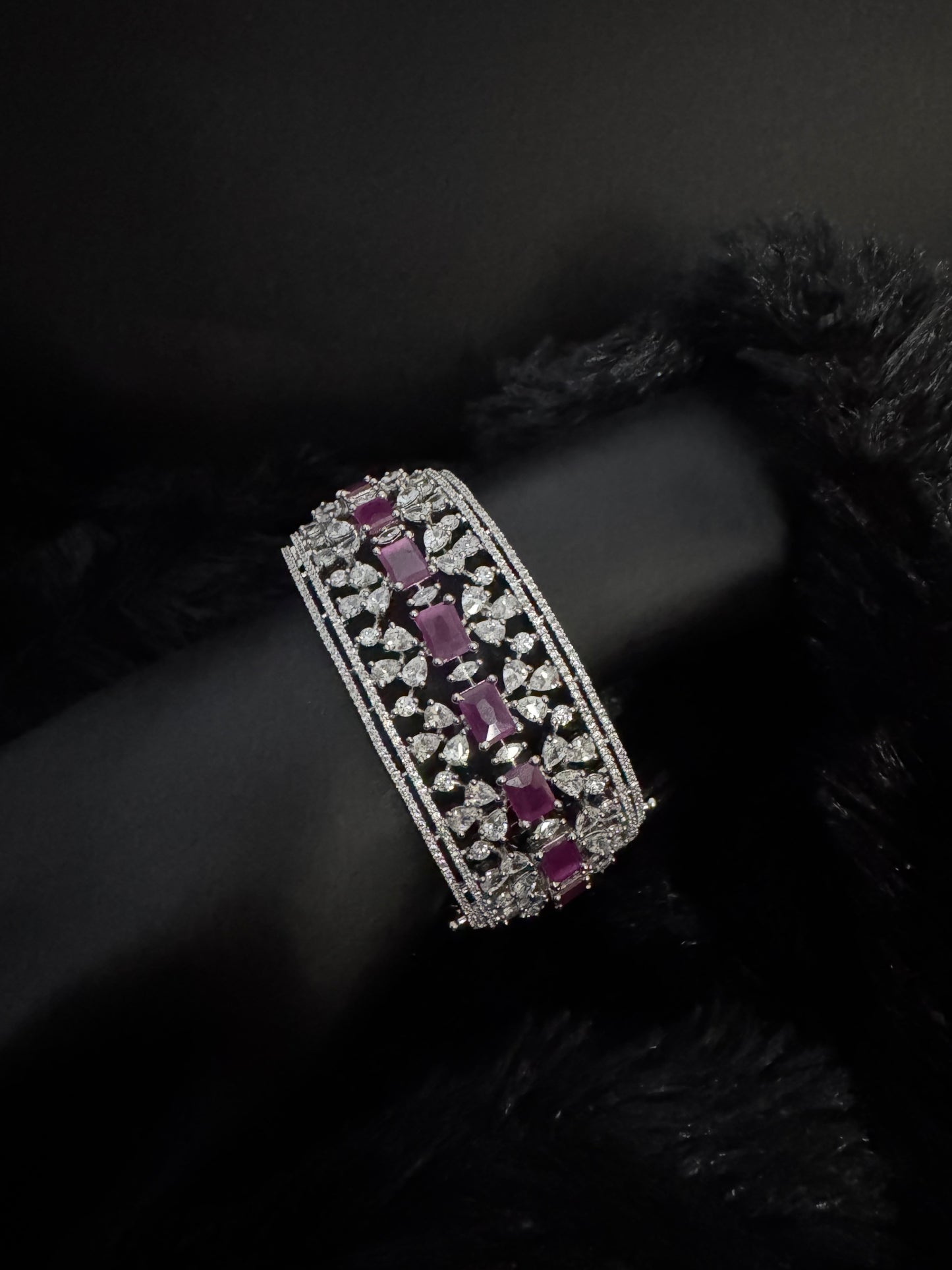 royale ruby mosaic cuff