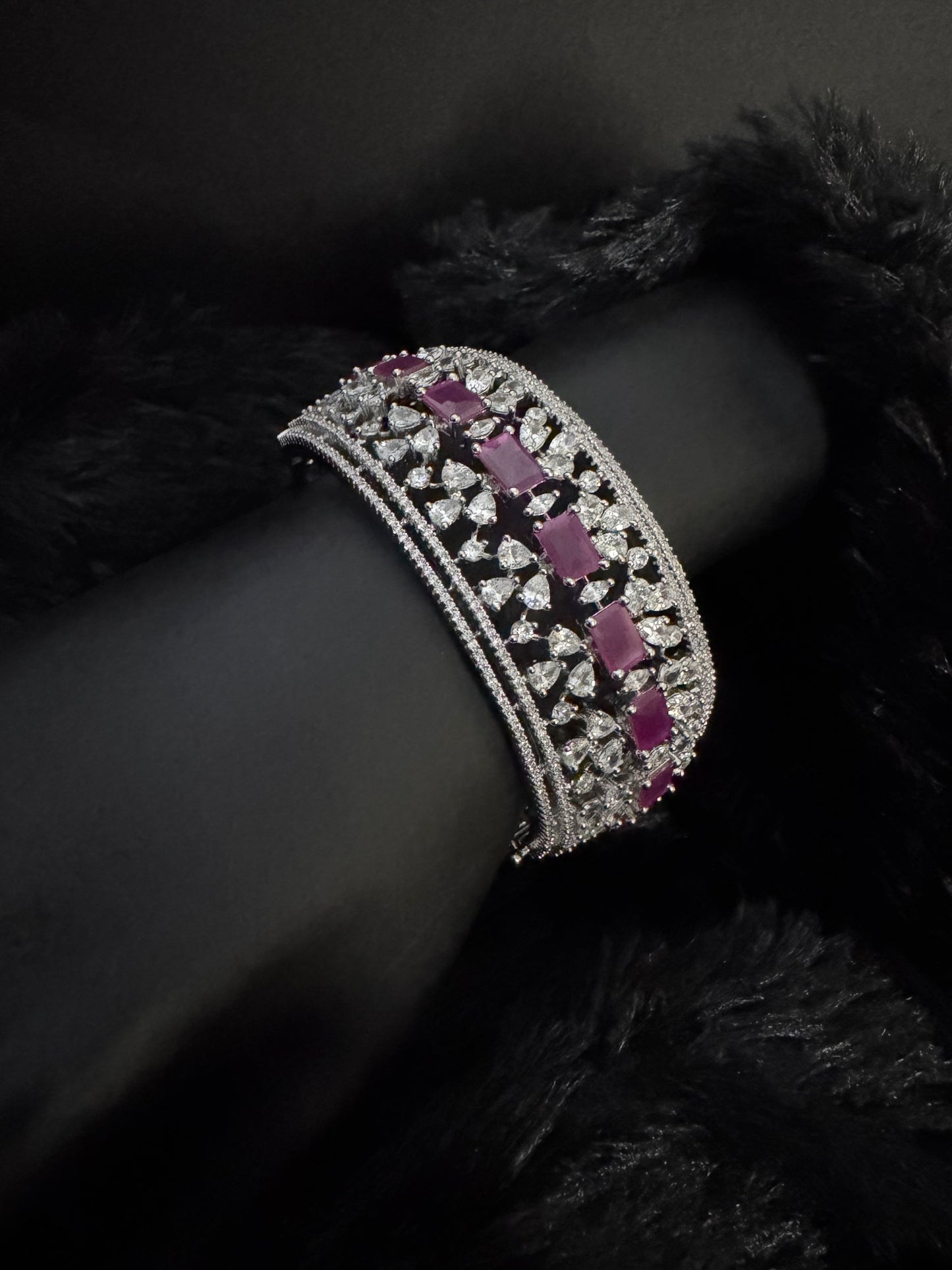 royale ruby mosaic cuff