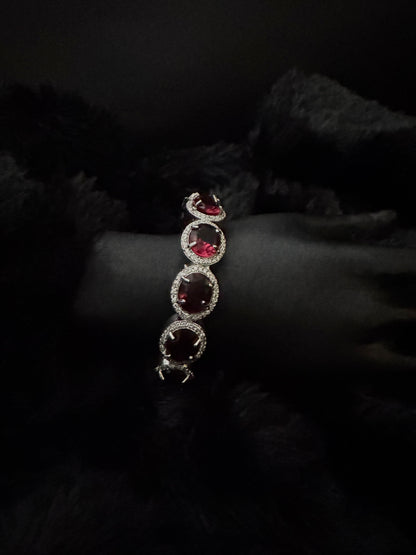 Ruby Royale Oval Linked Bracelet