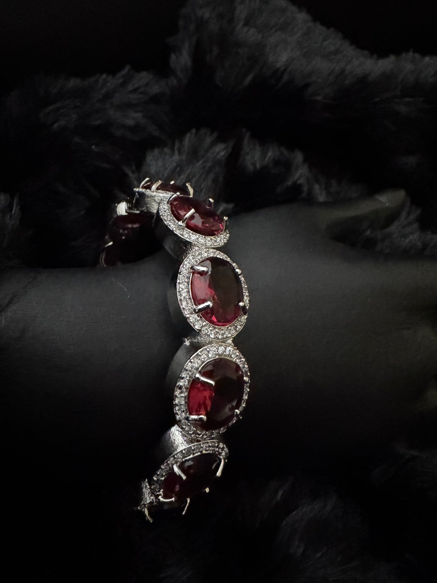 ruby royale oval linked bracelet