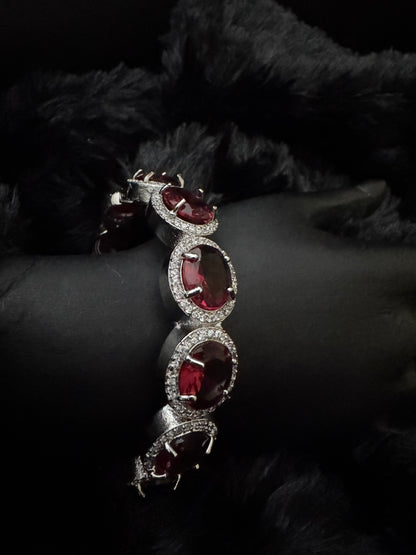Ruby Royale Oval Linked Bracelet