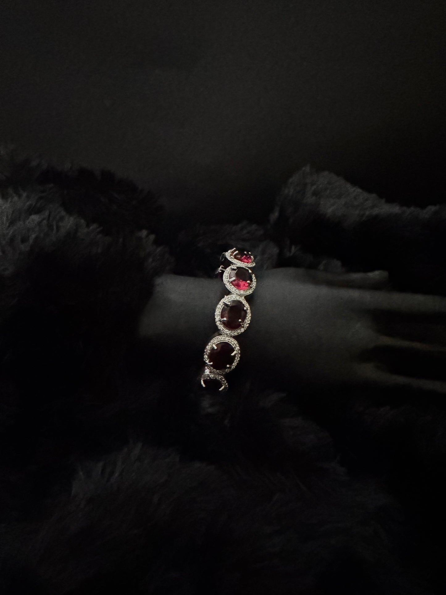 ruby royale oval linked bracelet
