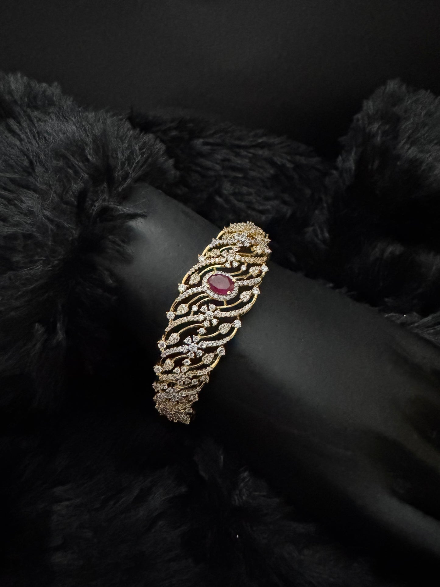 ruby maharani filigree cuff