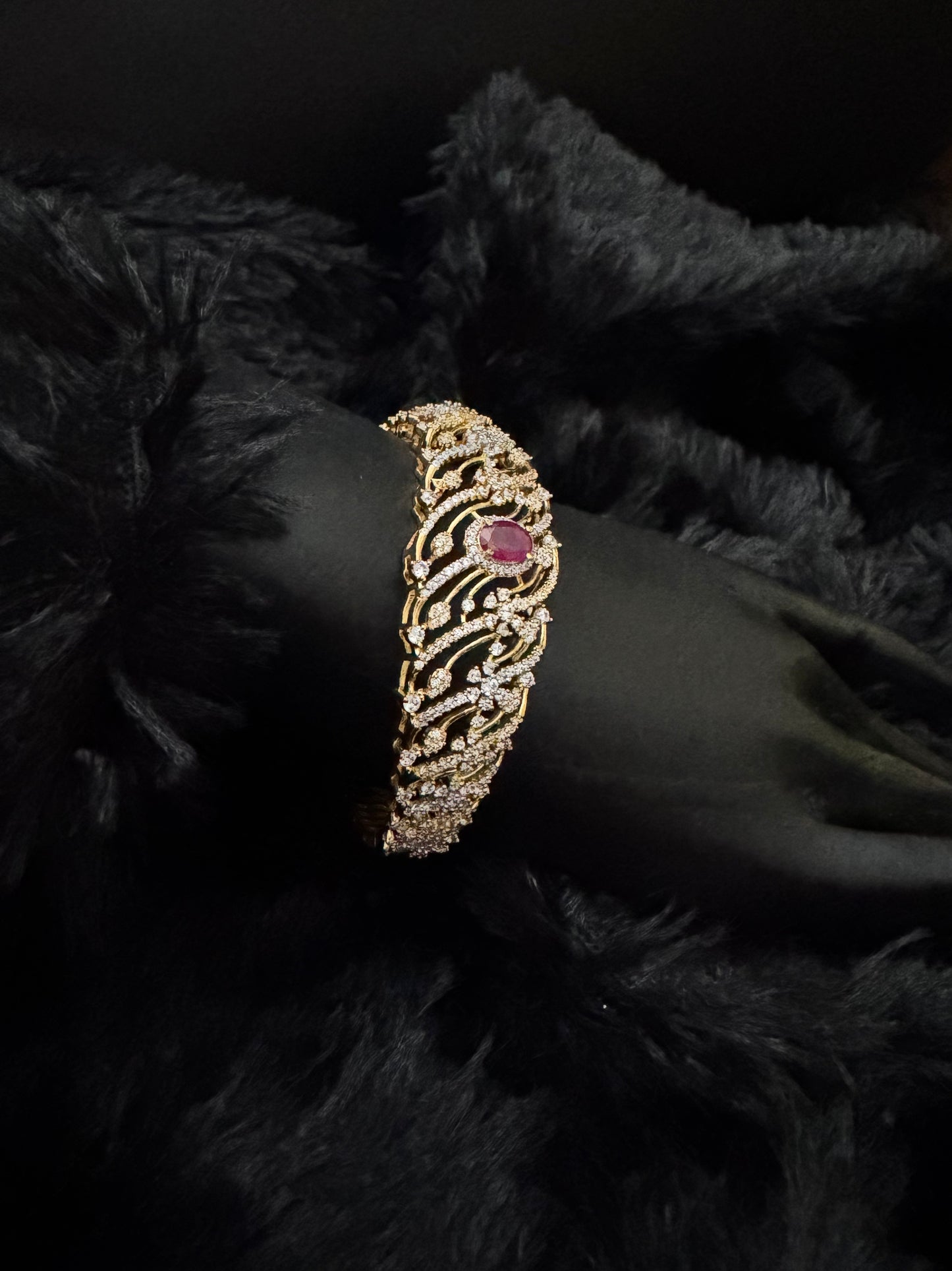 ruby maharani filigree cuff