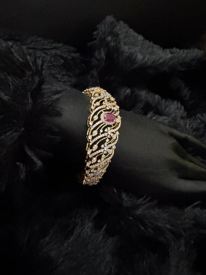 Ruby Maharani Filigree Cuff