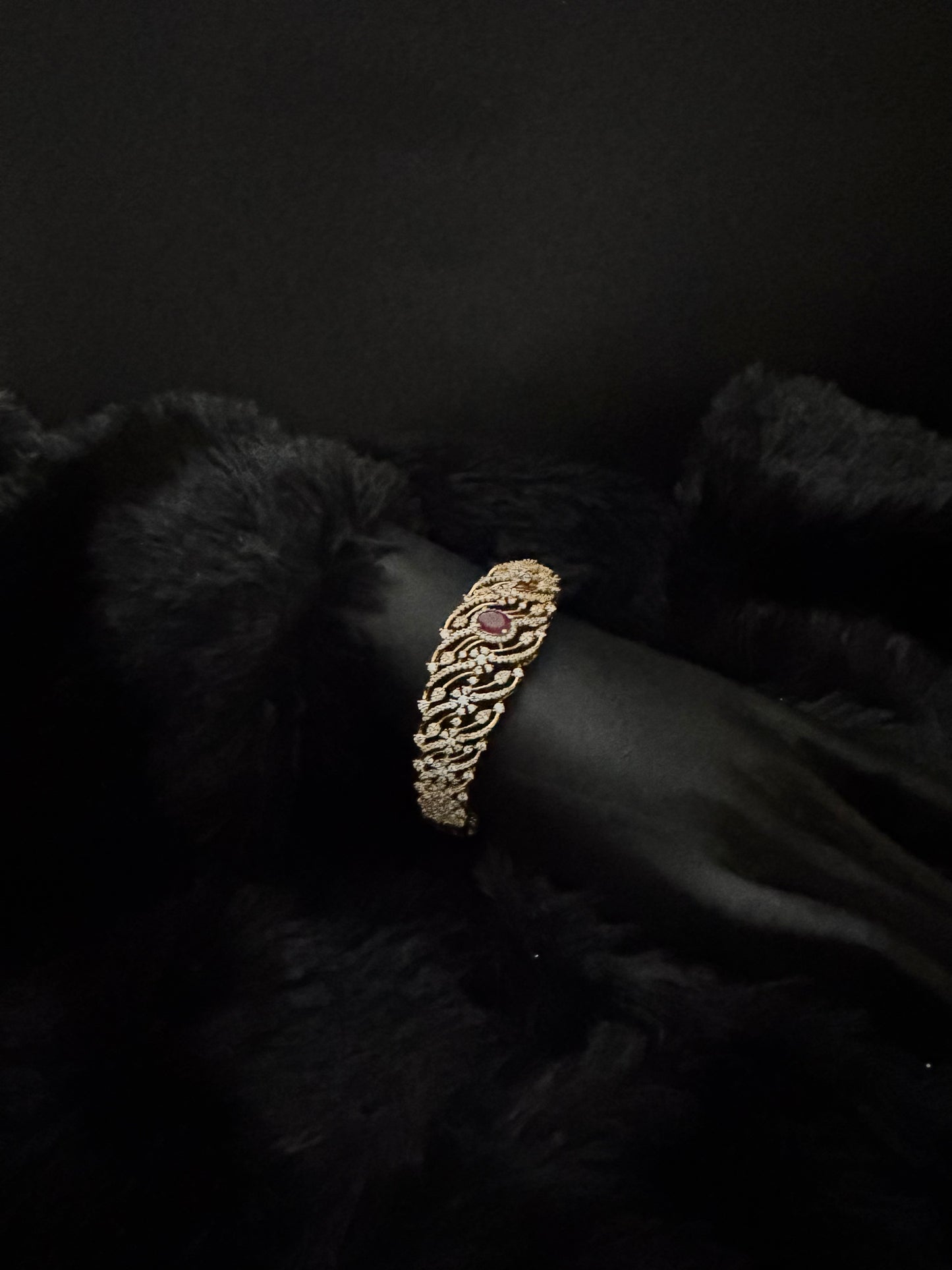 ruby maharani filigree cuff