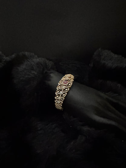 Ruby Maharani Filigree Cuff