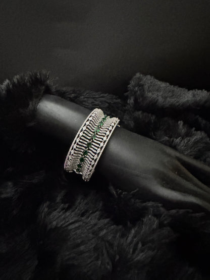 Emerald Crown Radiant Cuff Bracelet