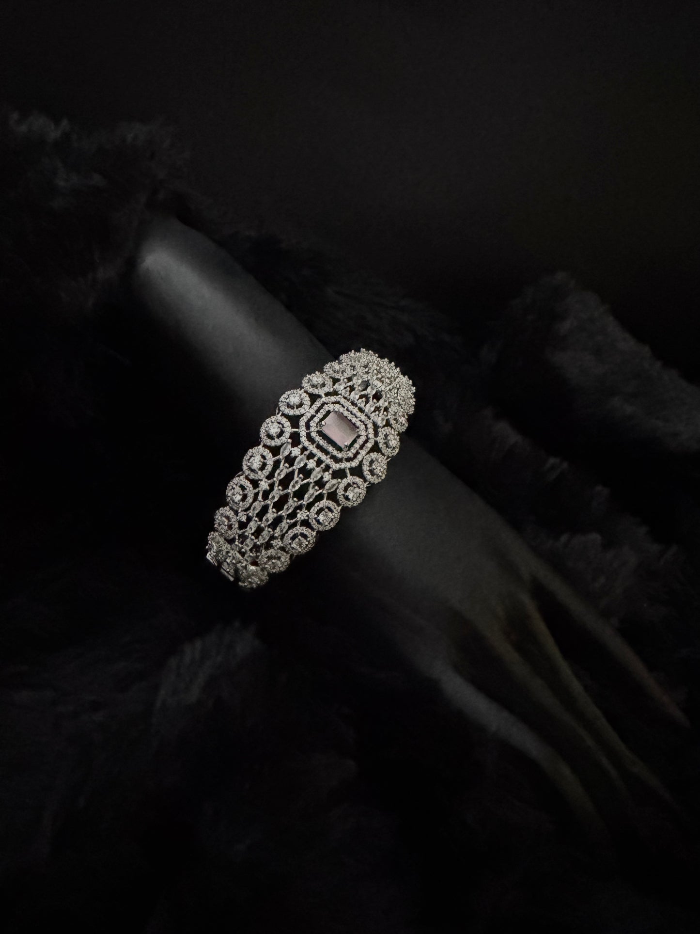 amethyst royale mesh diamond bracelet