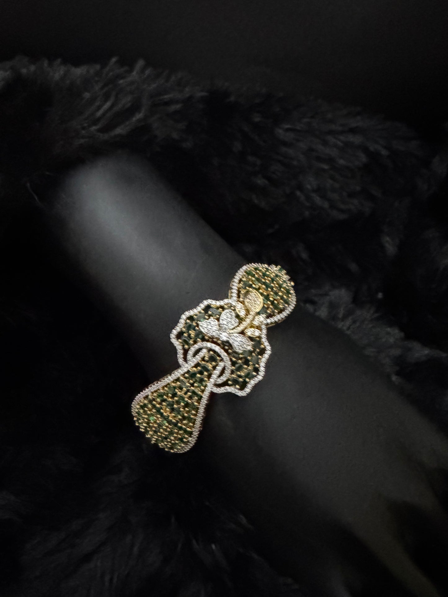 emerald majesty floral monarch bracelet