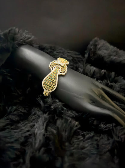 Emerald Majesty Floral Monarch Bracelet